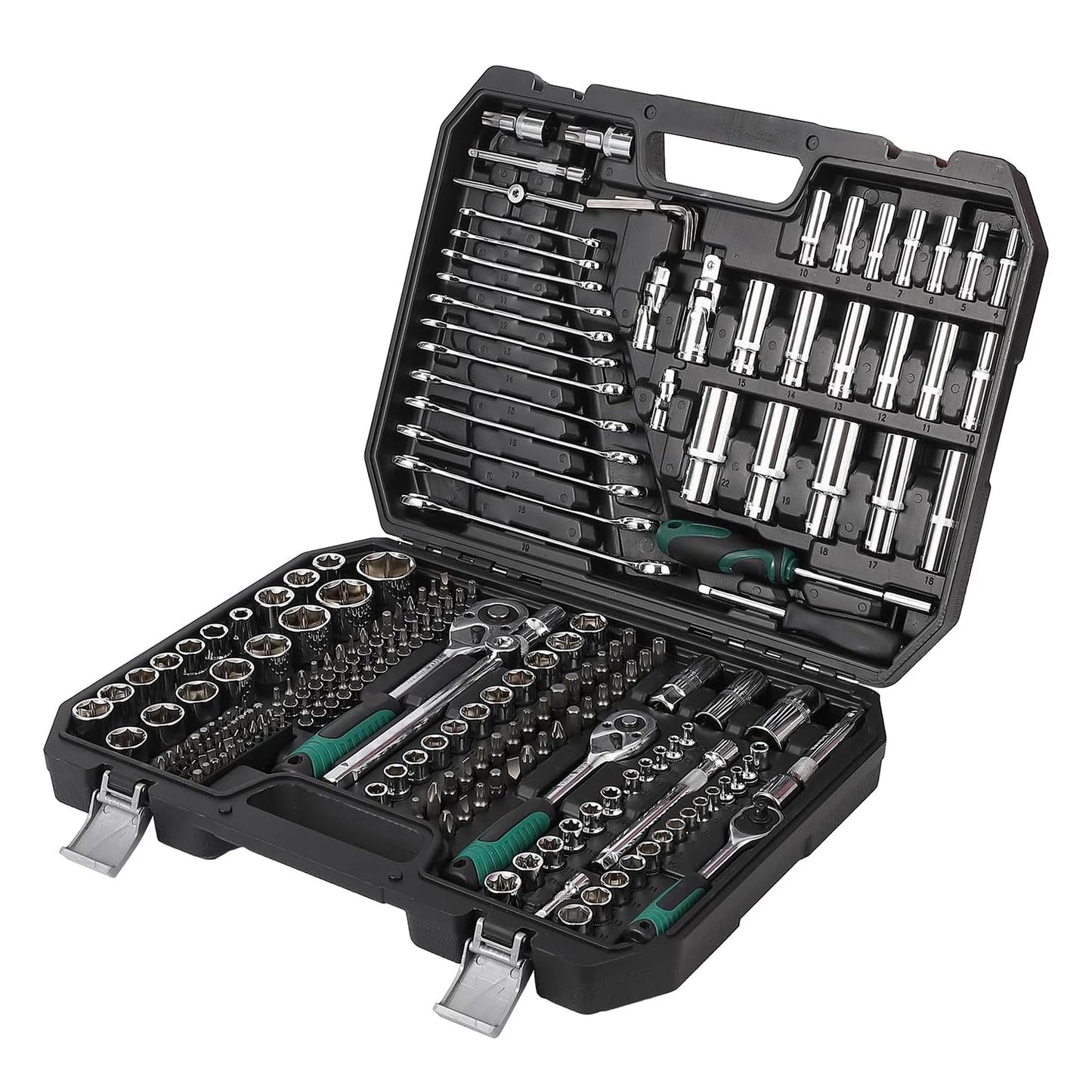 Mechanics Tool Set 216PCS (Including the Case) Portable Tool Kits and Socket Set, Automotive Repair Tool Set for DIY Car Repair