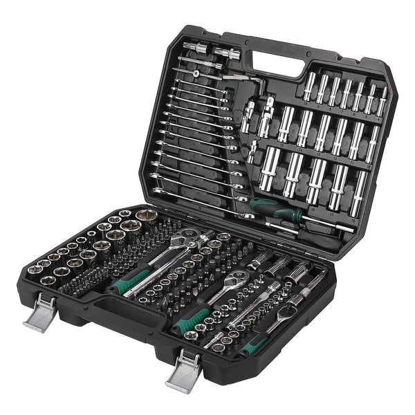 Mechanics Tool Set 216PCS (Including the Case) Portable Tool Kits and Socket Set, Automotive Repair Tool Set for DIY Car Repair
