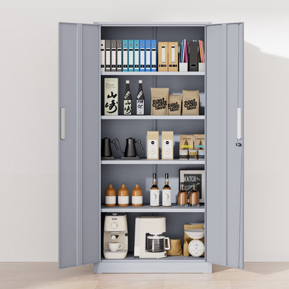 71'' H Metal Garage Storage Cabinet with Locking Doors and Adjustable Shelves