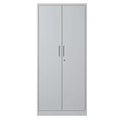 71 In.H White Metal Garage Storage Cabinet Locking Cabinet with Doors and 3 Shelves for Home Office, Classroom/Pantry