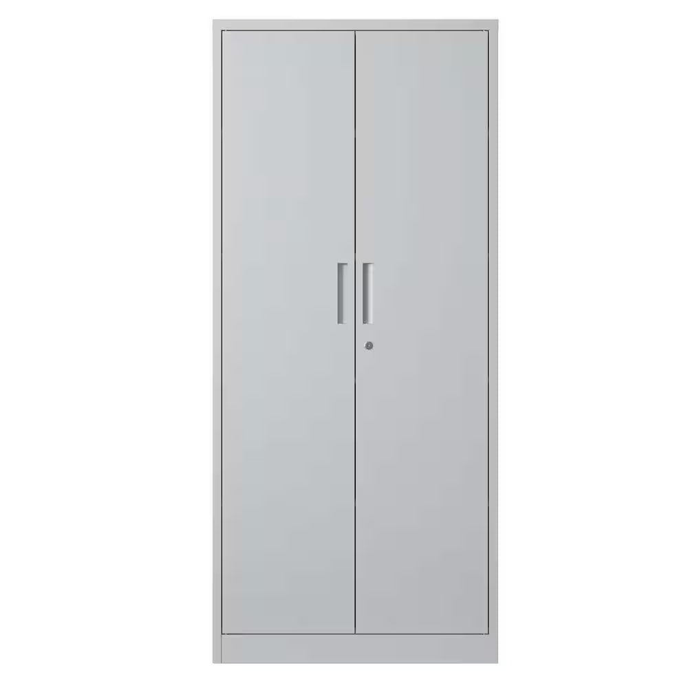 71 In.H White Metal Garage Storage Cabinet Locking Cabinet with Doors and 3 Shelves for Home Office, Classroom/Pantry