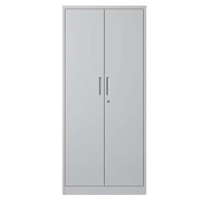 71 In.H White Metal Garage Storage Cabinet Locking Cabinet with Doors and 3 Shelves for Home Office, Classroom/Pantry