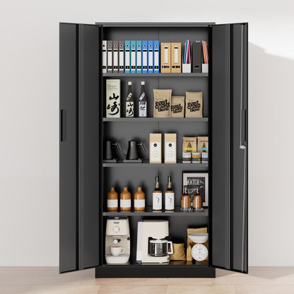 71'' H Metal Garage Storage Cabinet with Locking Doors and Adjustable Shelves