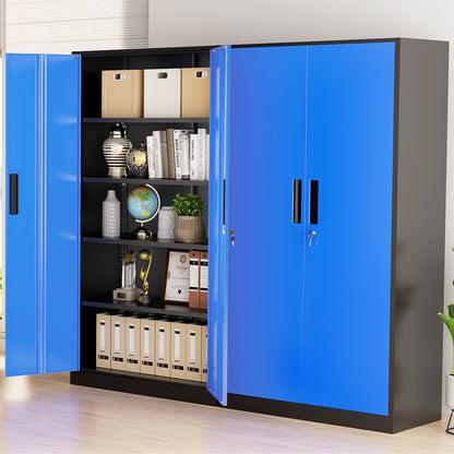 71'' H Metal Garage Storage Cabinet with Locking Doors and Adjustable Shelves