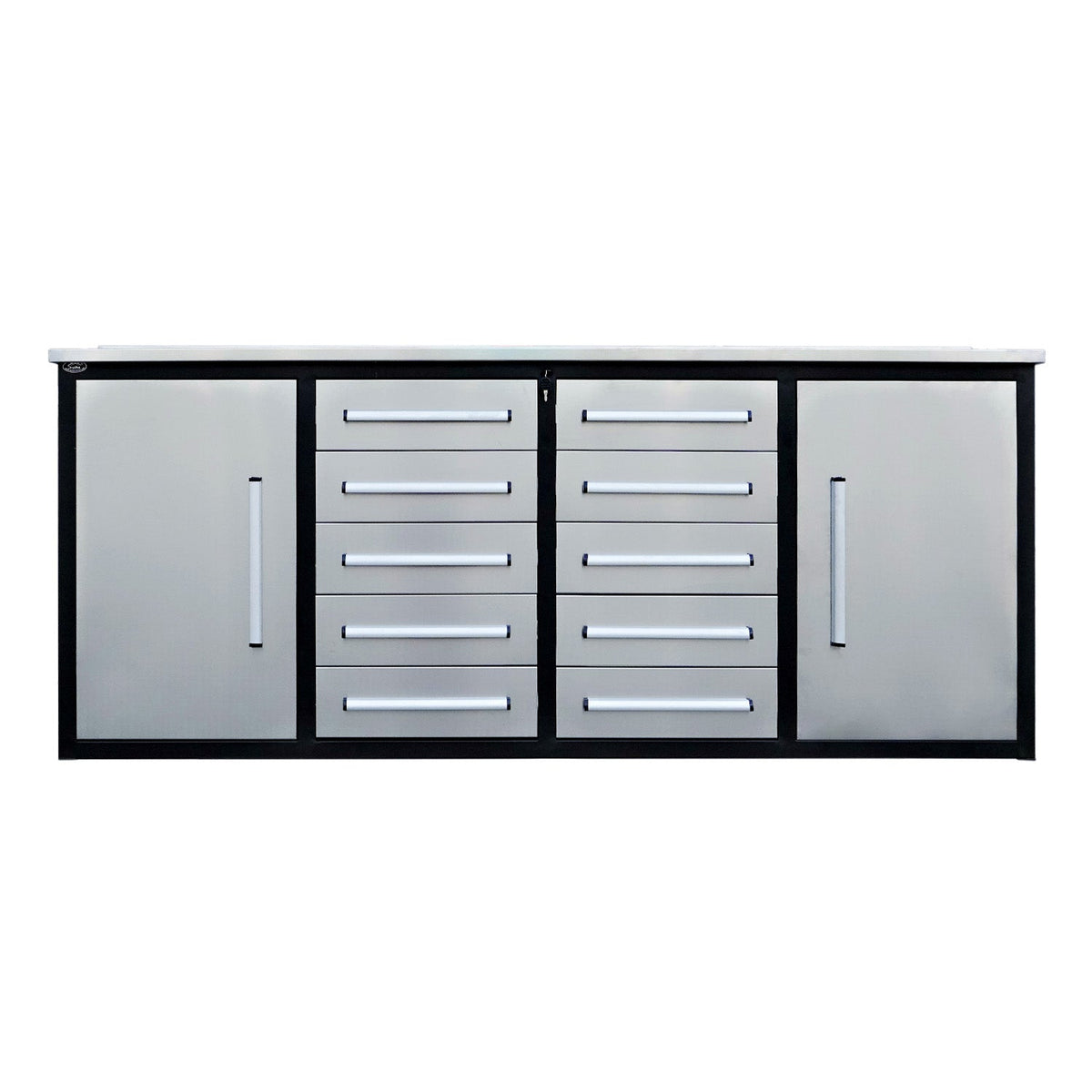 7ft Heavy Duty Workbench with 10 Drawers & 2 Cabinets