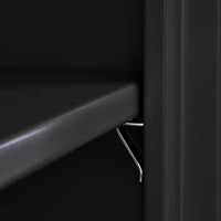 36 In. W X 72 In. H X 24 In. D 24-Gauge 2-Shelf Steel Freestanding Wardrobe Storage Cabinet in Black