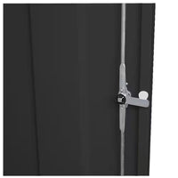 36 In. W X 72 In. H X 24 In. D 24-Gauge 2-Shelf Steel Freestanding Wardrobe Storage Cabinet in Black